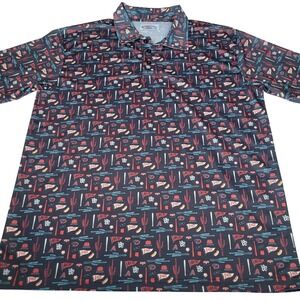 Sanderson Ford Arizona Diamondbacks Mens XL Polo Shirt Black Multi Baseball